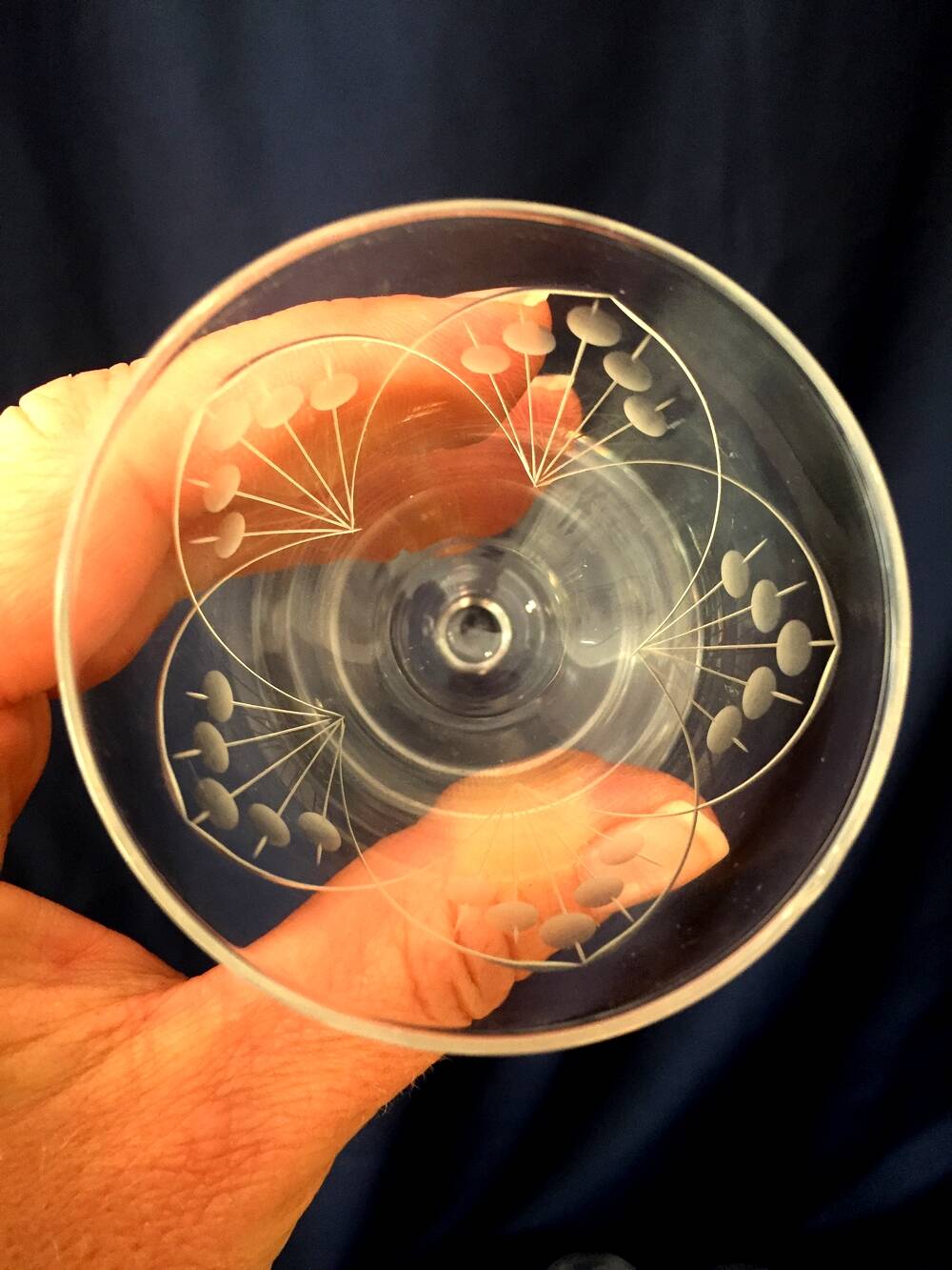 Set of 12 glass liqueur glasses from the 1930s 1940s