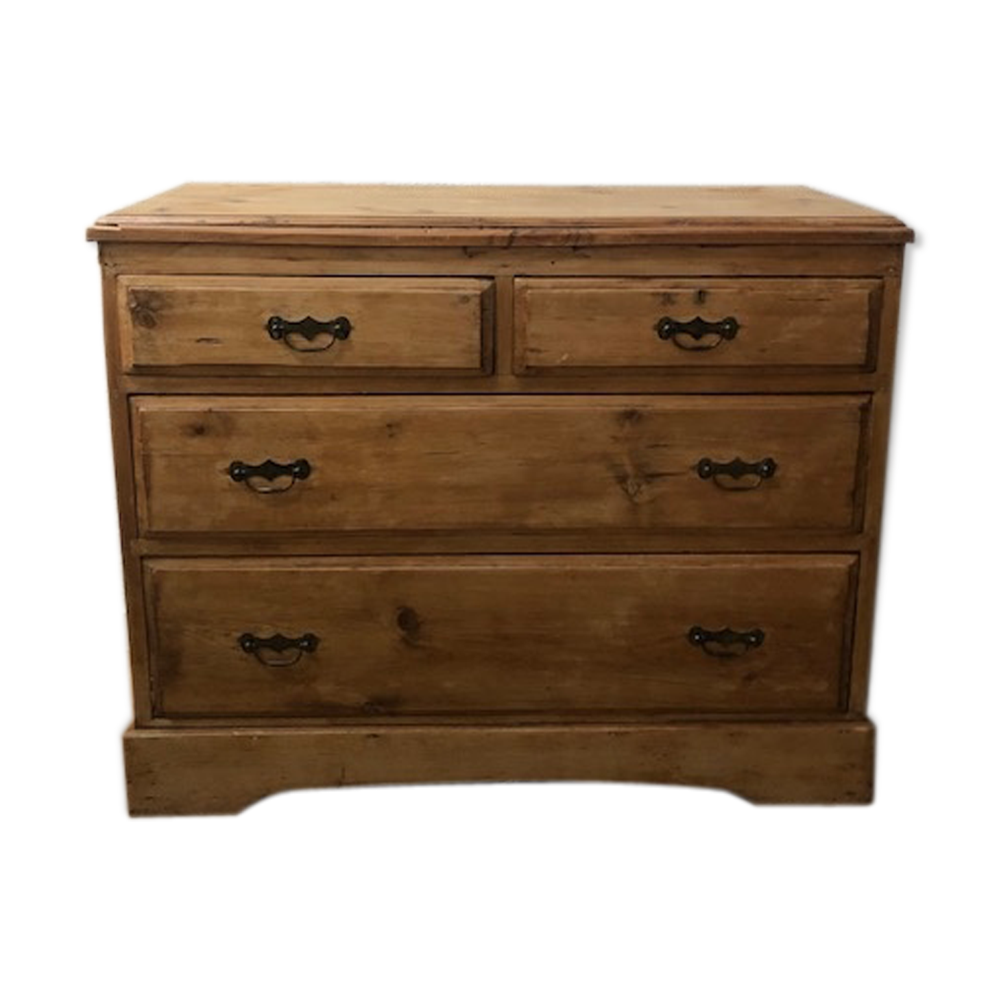 Wooden chest of drawers iron handles