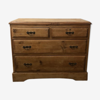 Wooden chest of drawers iron handles