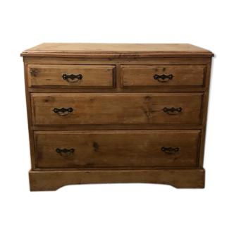 Wooden chest of drawers iron handles