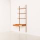 Danish mid-century teak shelving unit with a desk, 1970s