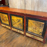 Buffet ancien chinois 3 portes + 3 tiroirs