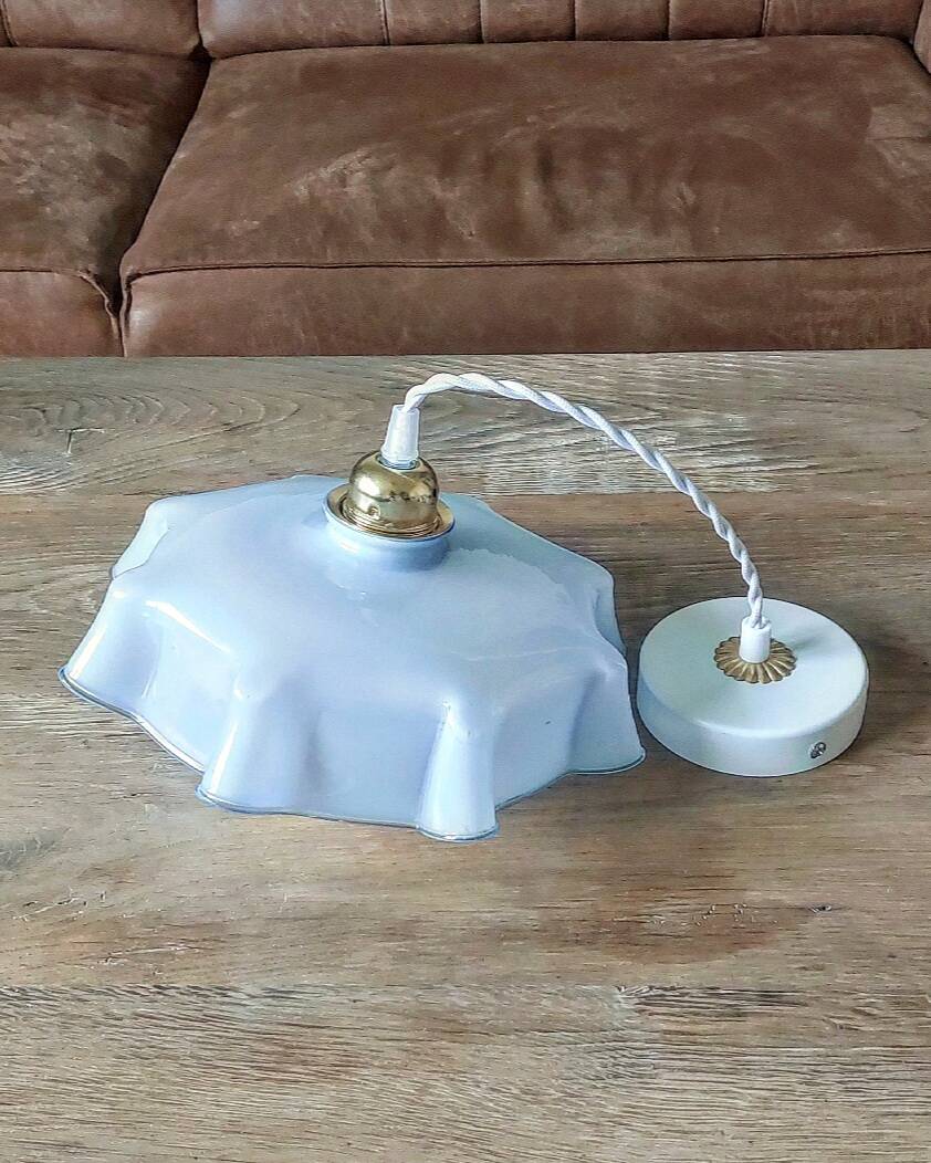 Vintage opaline pendant light