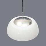 Chrome metal suspension, methacrylate and white glass, 1960s