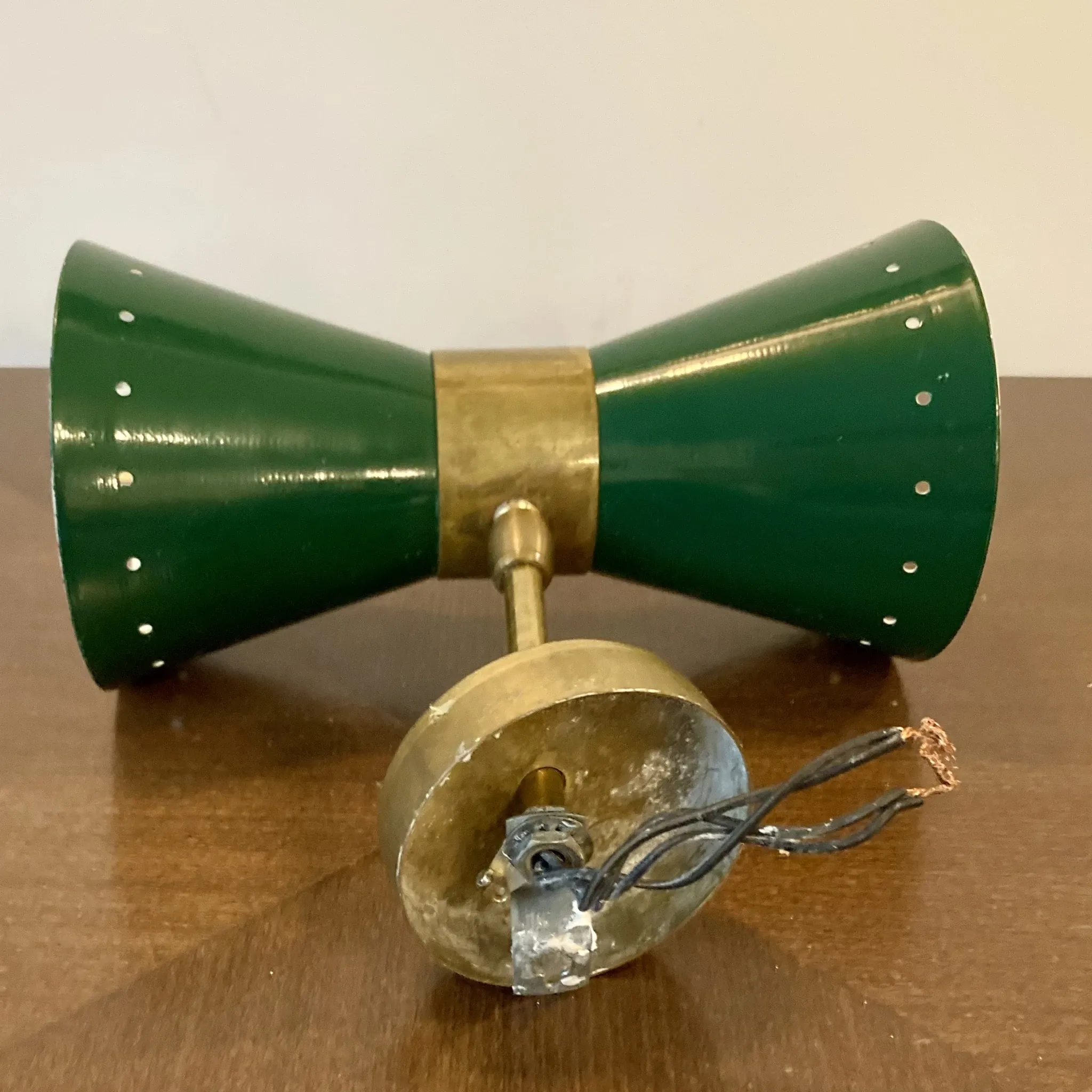 Vintage wall lamp "Diabolo" – 1950s style - green