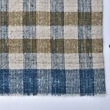 scandinavian kilim 290x190 cm , blue beige and  mustard colour.
