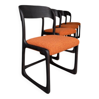 Set of 4 Baumann sled chairs