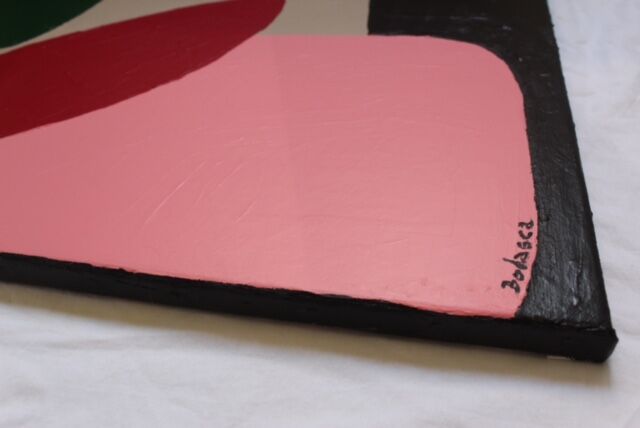 Colorful abstract painting, "Colored Imperfection" 80x65 by Bodasca