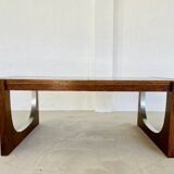 Table basse danoise en teck et céramique, années 1960