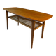 Teak and cane coffee table, 1970s.