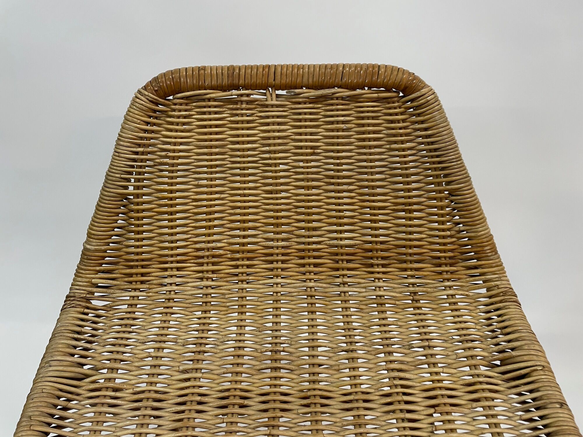 Suite of six vintage bar stools in rattan design Rohe 1960