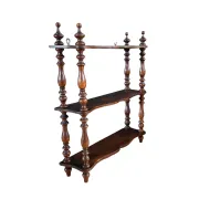 Antique shelf to hang/stand in turned wood - Ref 1464