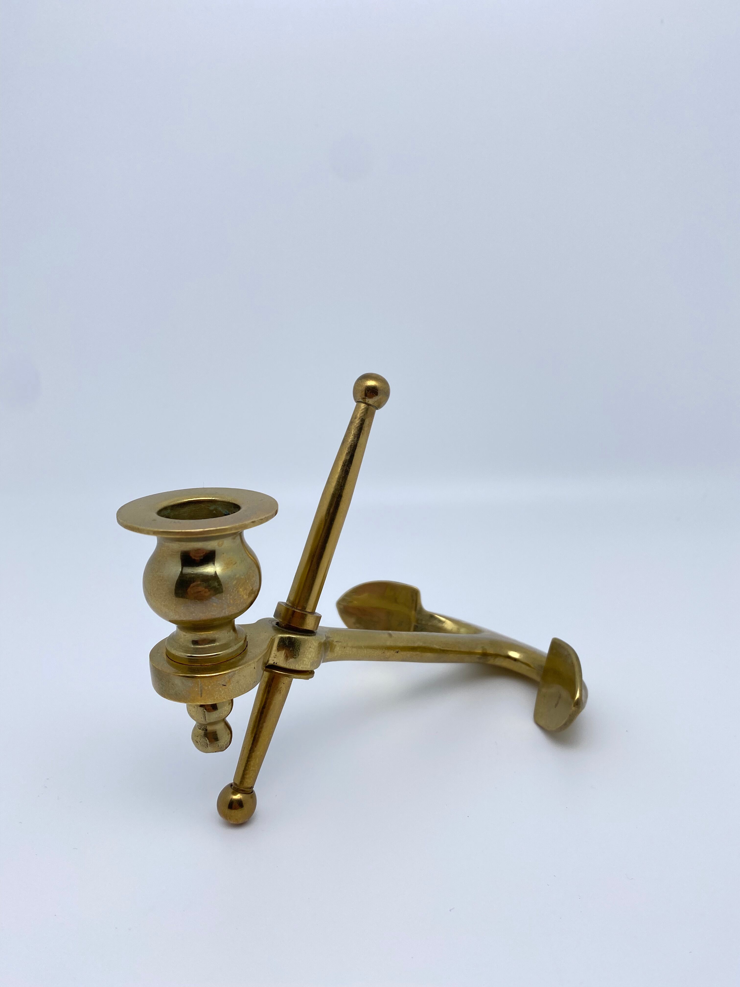 Vintage brass marine anchor candlestick