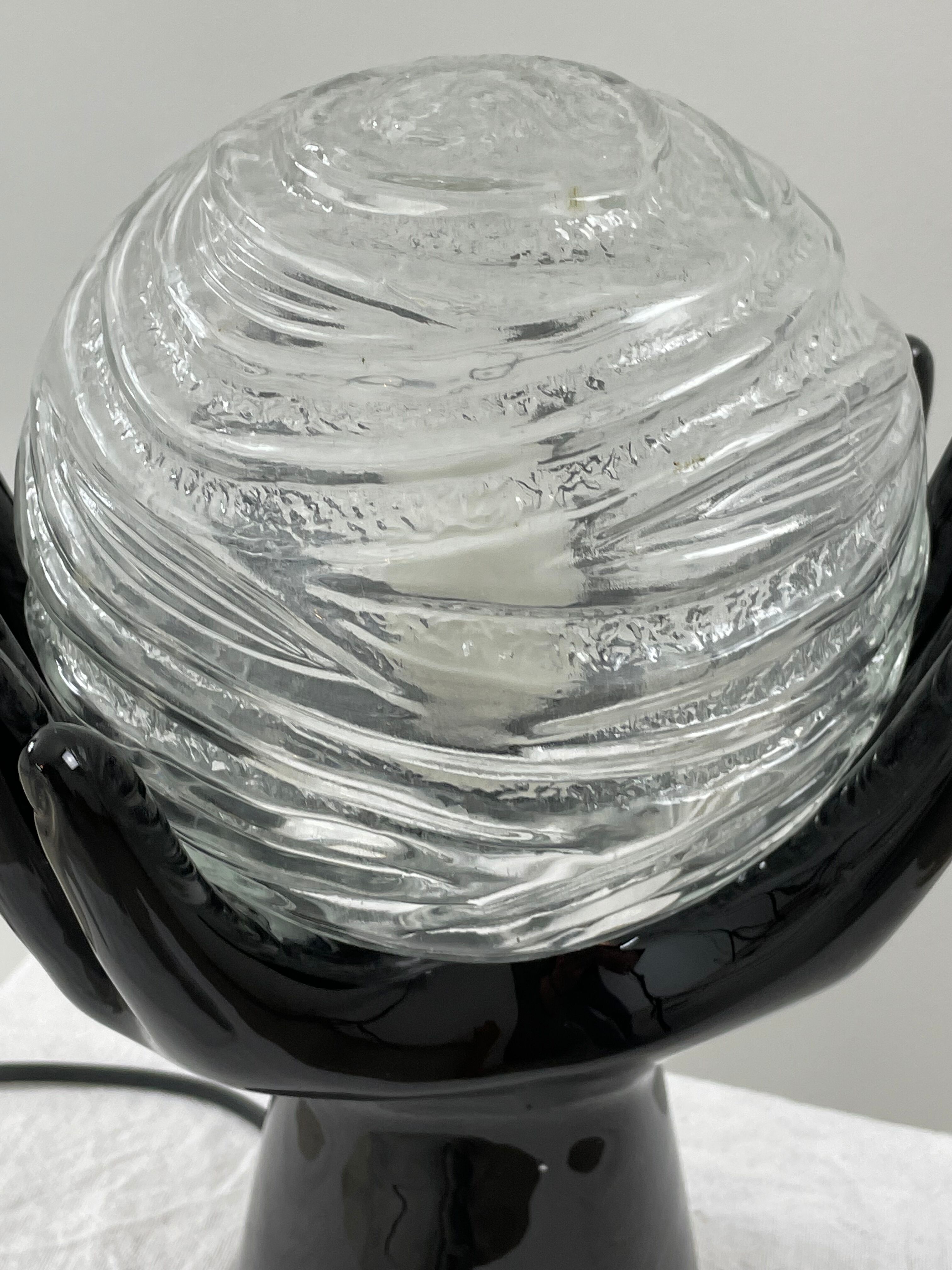 Vintage ceramic hand lamp