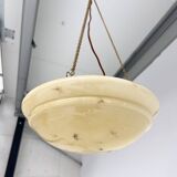 Art Deco bowl lamp with marble pattern from the 1930s