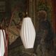 Lampadaire Lunel, 3 tulipes en verre blanc