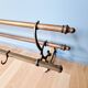 Art Deco brass wall coat rack, 1920s-30s
