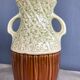 Two-tone vase decorated with flowers