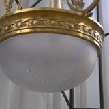 Lustre en laiton et pâte de verre Napoléon III