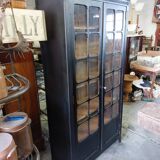 Parisian antique black patinated showcase