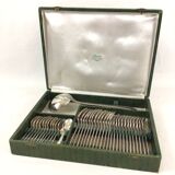 Silver metal housewife Dixi Art deco 37 pcs