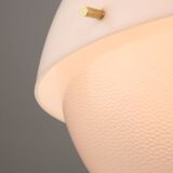 Italian Space Age Pendant in Brass and Plexiglass, 1970s
