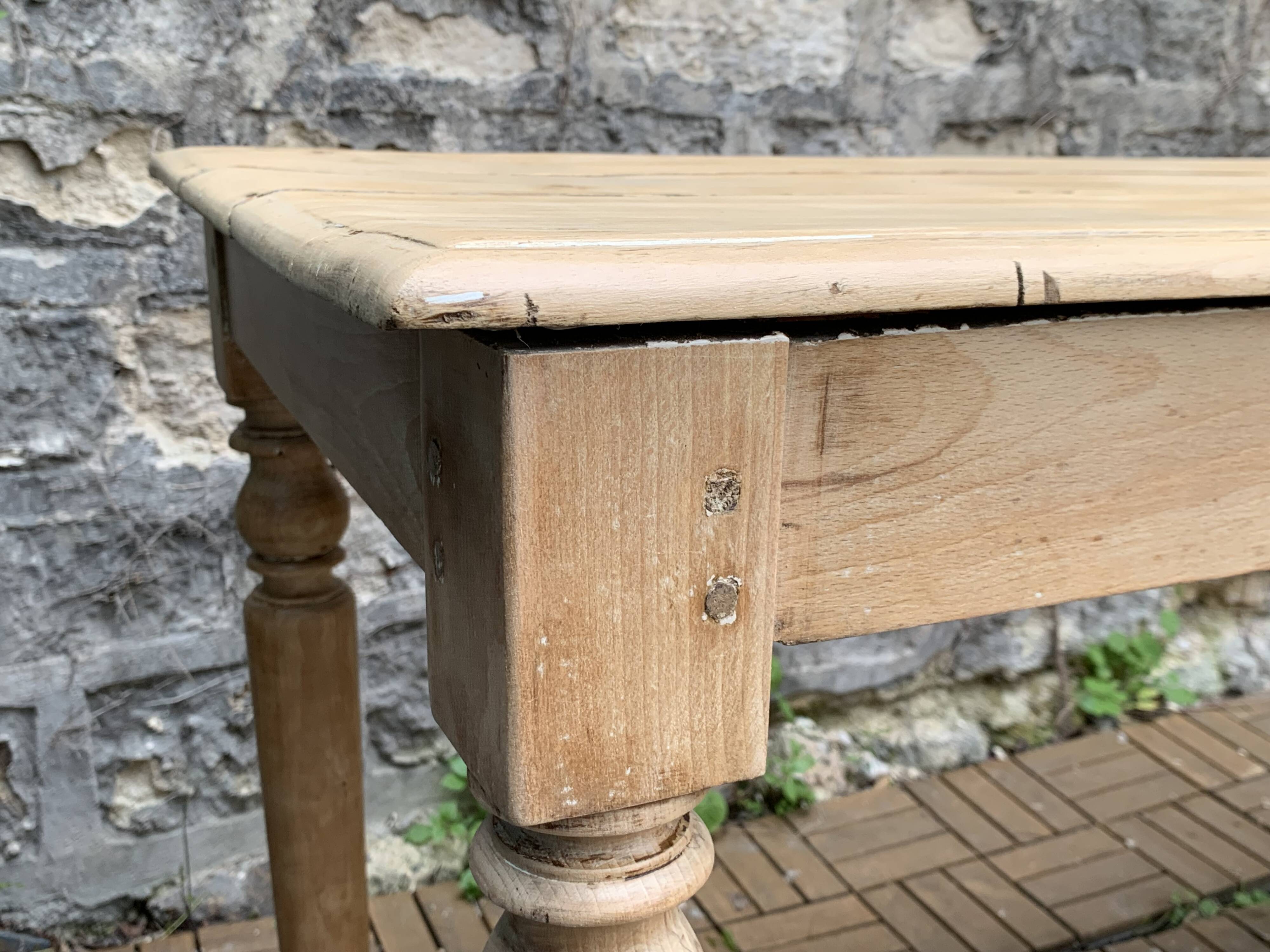 Raw wood farm table 1920