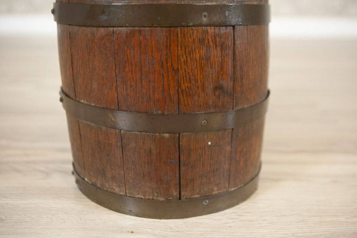 Oak Barrel Umbrella Stand, Early 20th Century