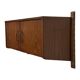 Vintage wall cabinet compact wall system 1960s teak veneer