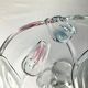 Colored glass dish on foot Walther glass