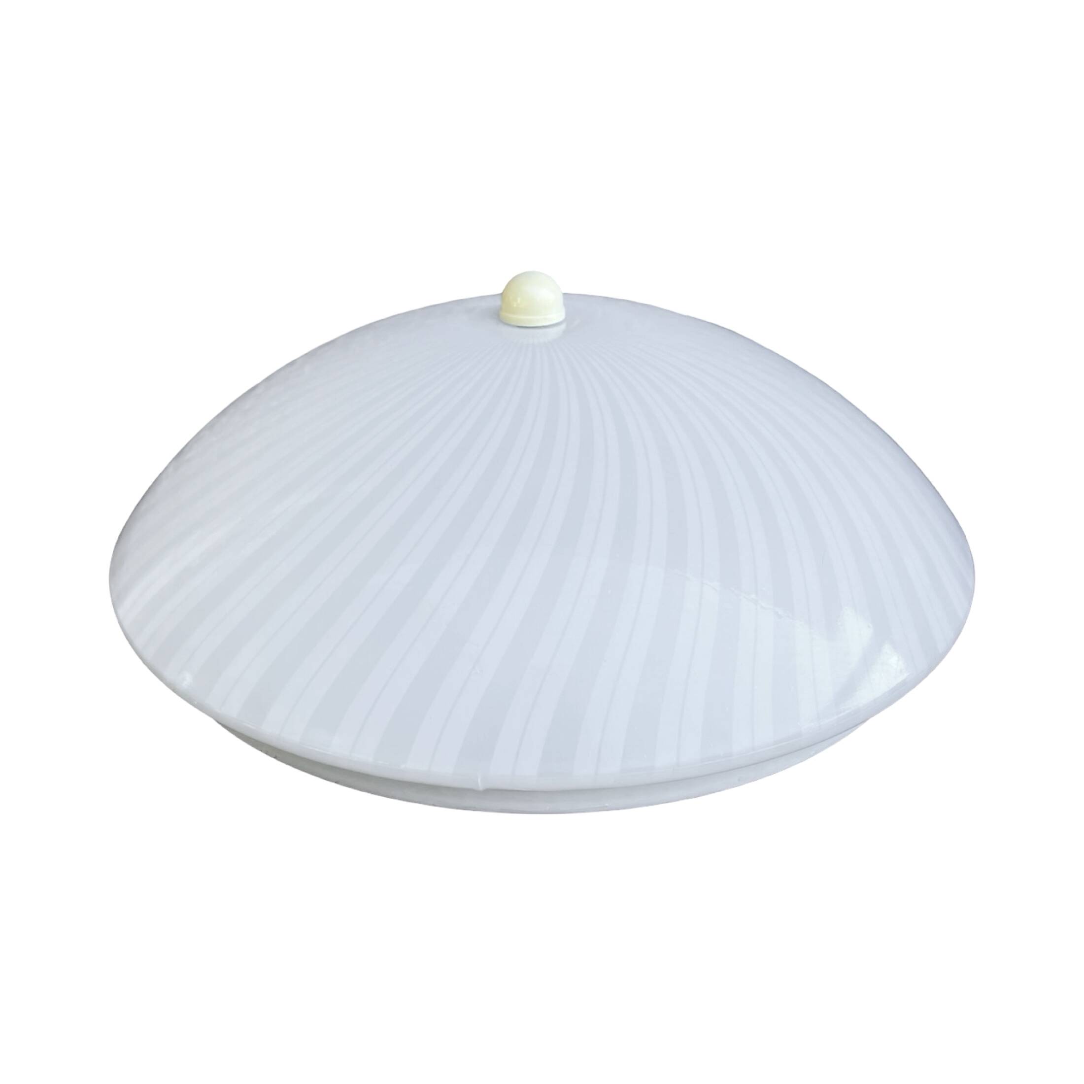 Italian modern ceiling lamp with plexiglass shade, Italy, 1970s/1980s.