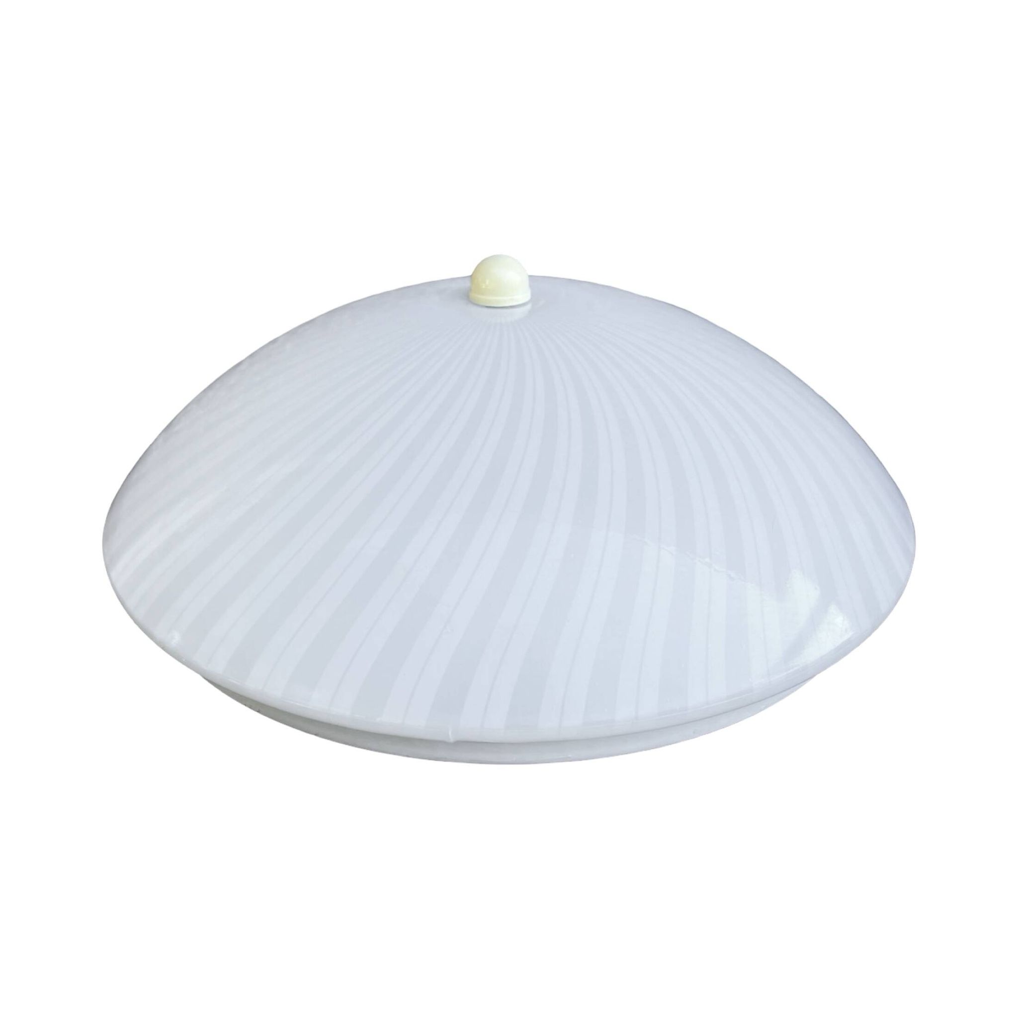 Italian modern ceiling lamp with plexiglass shade, Italy, 1970s/1980s.