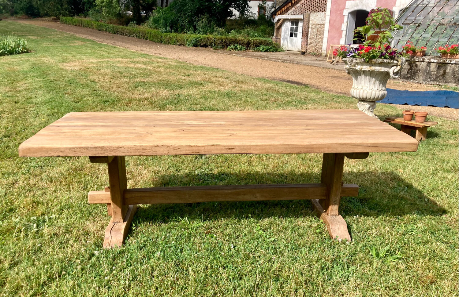 Solid oak monastery table