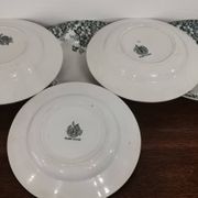 6 assiettes creuses faïence terre de fer Moulin des Loups et Hamages