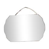 Grand miroir biseauté et gravé années 40
