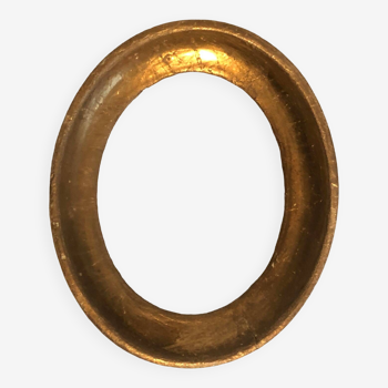 Oval Golden Wood Frame