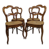 4 straw chairs