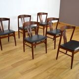 Series of 6 Danish Teak Chairs by Carl Ewent Ekstrom 1960