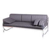 Bauhaus Sofa in Chrome and Fabric from Robert Slezak, Czech, 1930s