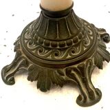 Oil lamp in marble and brass 20th century