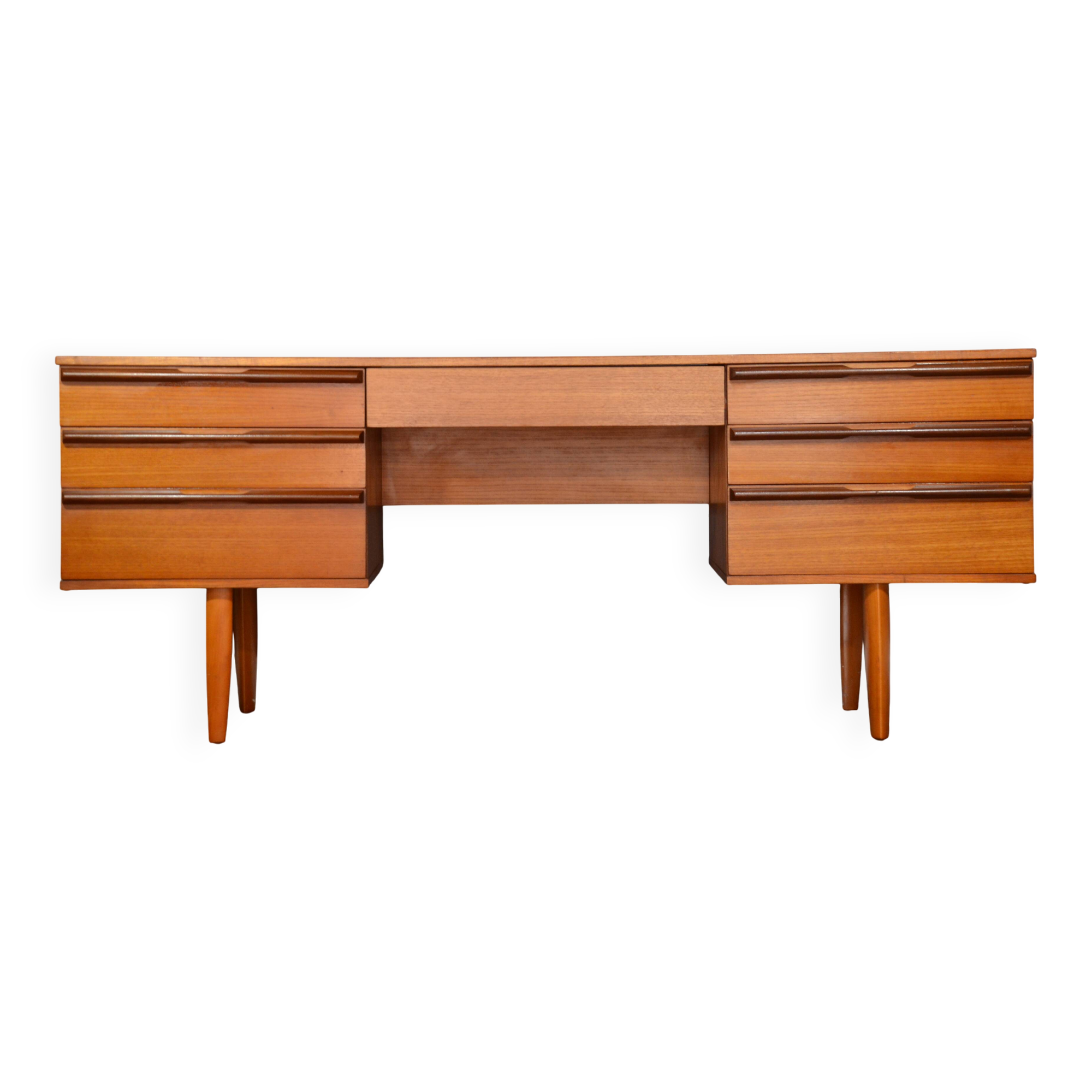 Vintage Avalon Mid Century Teak Desk / Dressing Table. Delivery. Modern / D