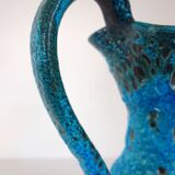 Vase fat lava  de charles cart en bleu turquoise 1960