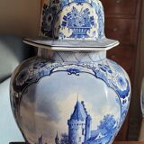 Two Delft earthenware vases