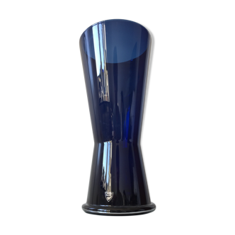 Vase Orrefors Suède bleu  saphir