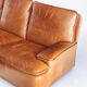 Vintage leather sofa. Belgium, 1970s