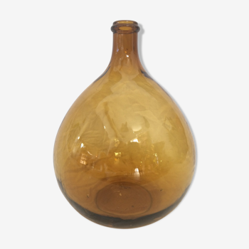Transparent amber demijohn of 10L