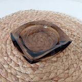 Cendrier vintage Luminarc en verre fumé années 60