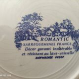Set of 6 Sarreguemines soup plates Romantic blue model