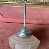 Frosted glass pendant light from the 1950s