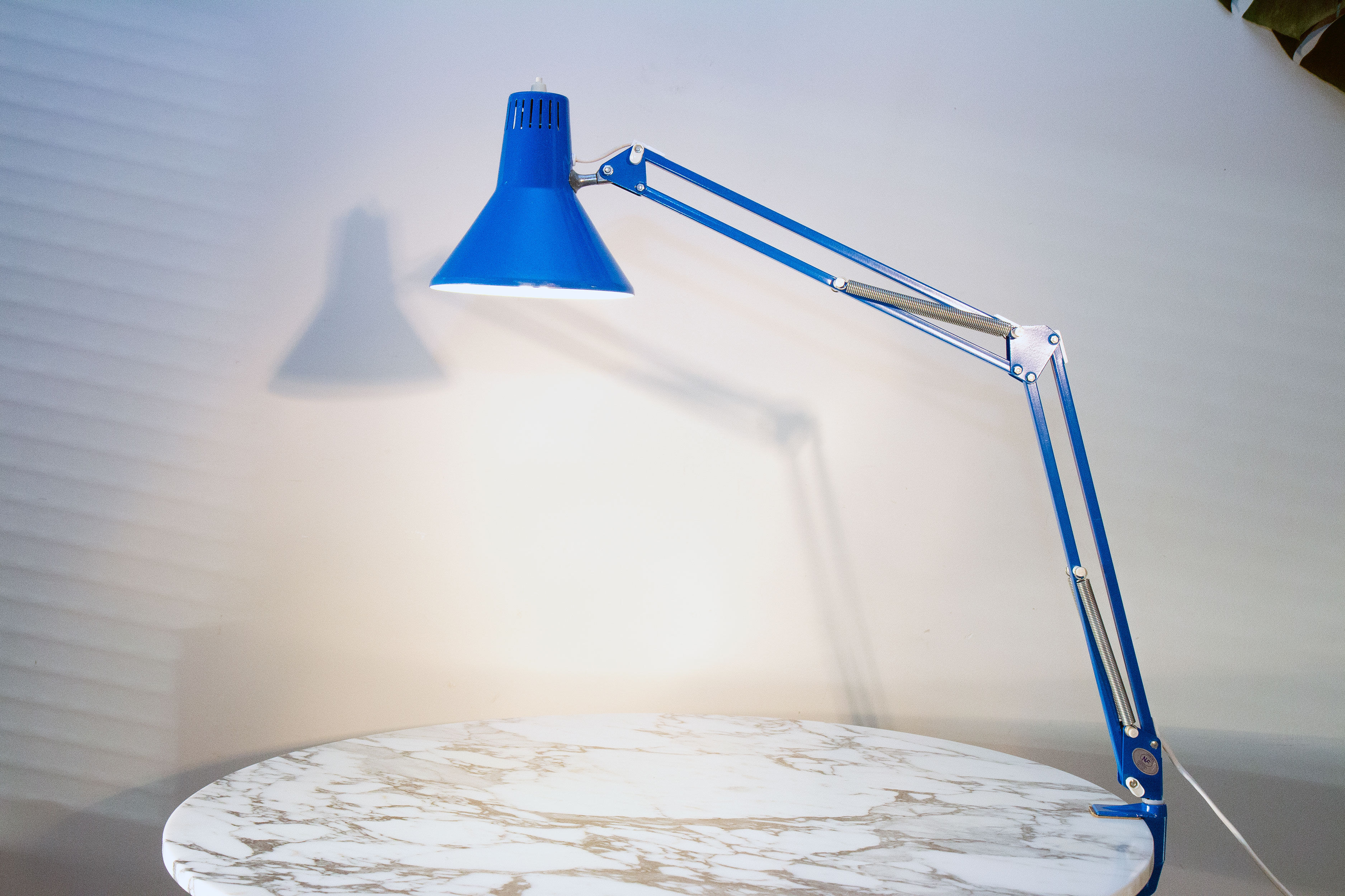 Architect lamp Twist T1 blue, Italy 1960